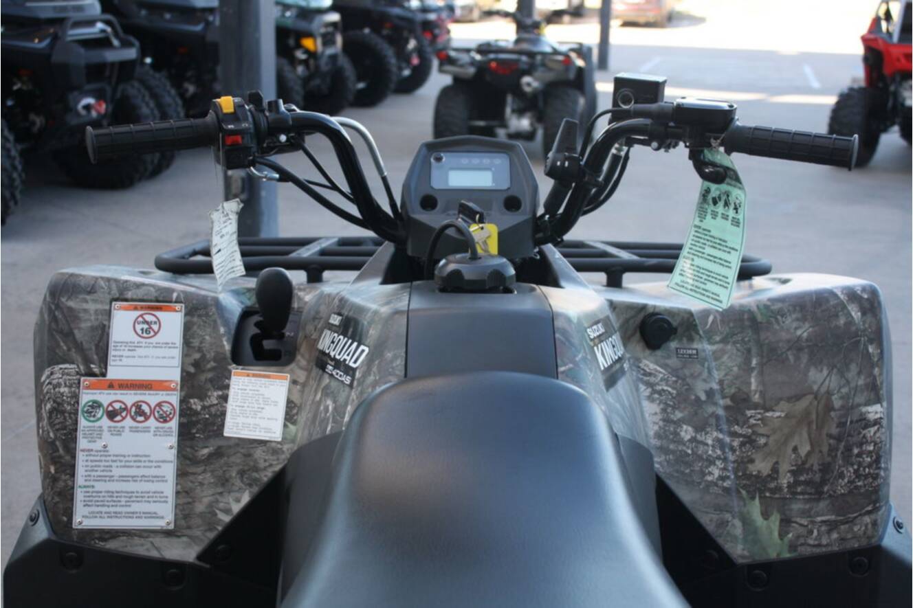 A photo of this 2025 Suzuki KingQuad 400ASi Camo