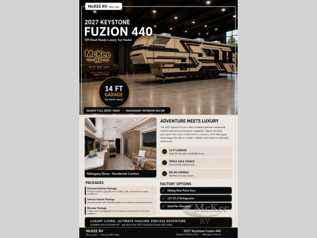 2027 Keystone Rv Fuzion 440 in perry IA