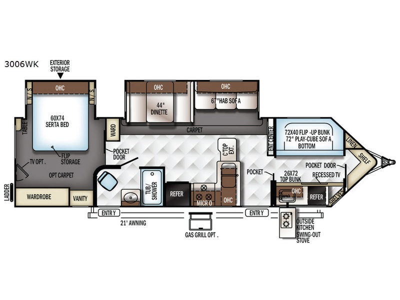 2017 Forest River Rv Rockwood Wind Jammer 3006WK in round rock TX