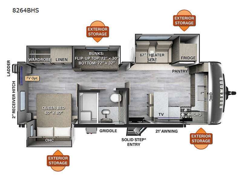 2023 Forest River Rv Rockwood Signature 8264BHS in cleveland TX