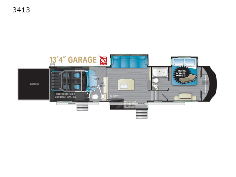 2021 Heartland Cyclone 3413 Fifth Wheel Toy Hauler RV