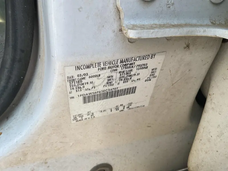 2003 FORD F550