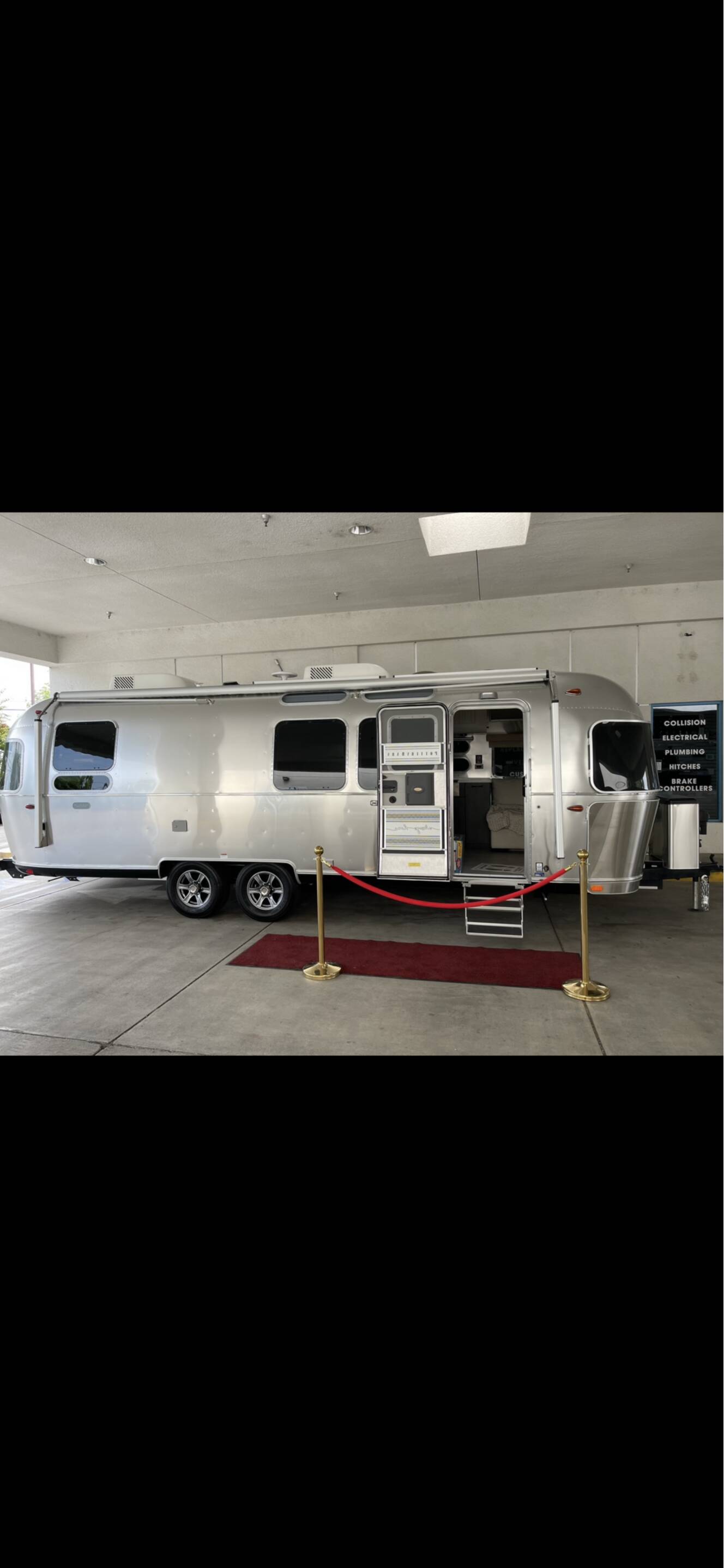 A photo of this 2022 Airstream Pottery Barn Special Edition 28RBQ