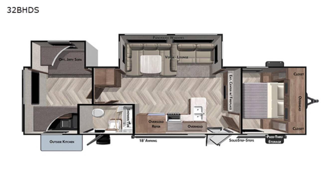 A photo of this 2020 Forest River Rv Salem 32BHDS