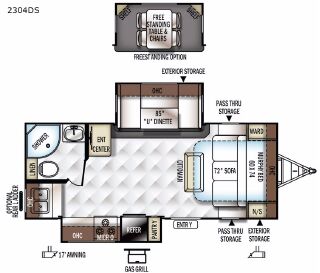 2017 FOREST RIVER ROCKWOOD ULTRA LITE 2304DS