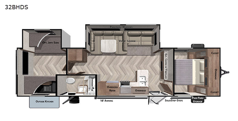 A photo of this 2020 Forest River Rv Salem 32BHDS