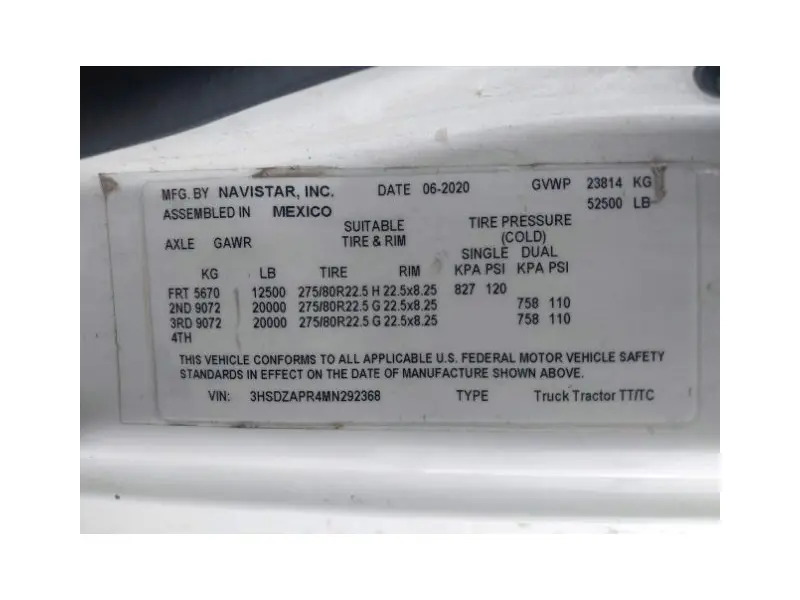 2021 INTERNATIONAL LT625