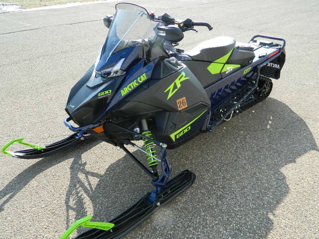 A photo of this 2024 Arctic Cat ZR 600 w/ ATAC 137/1.25 PBE Galaxy Blue
