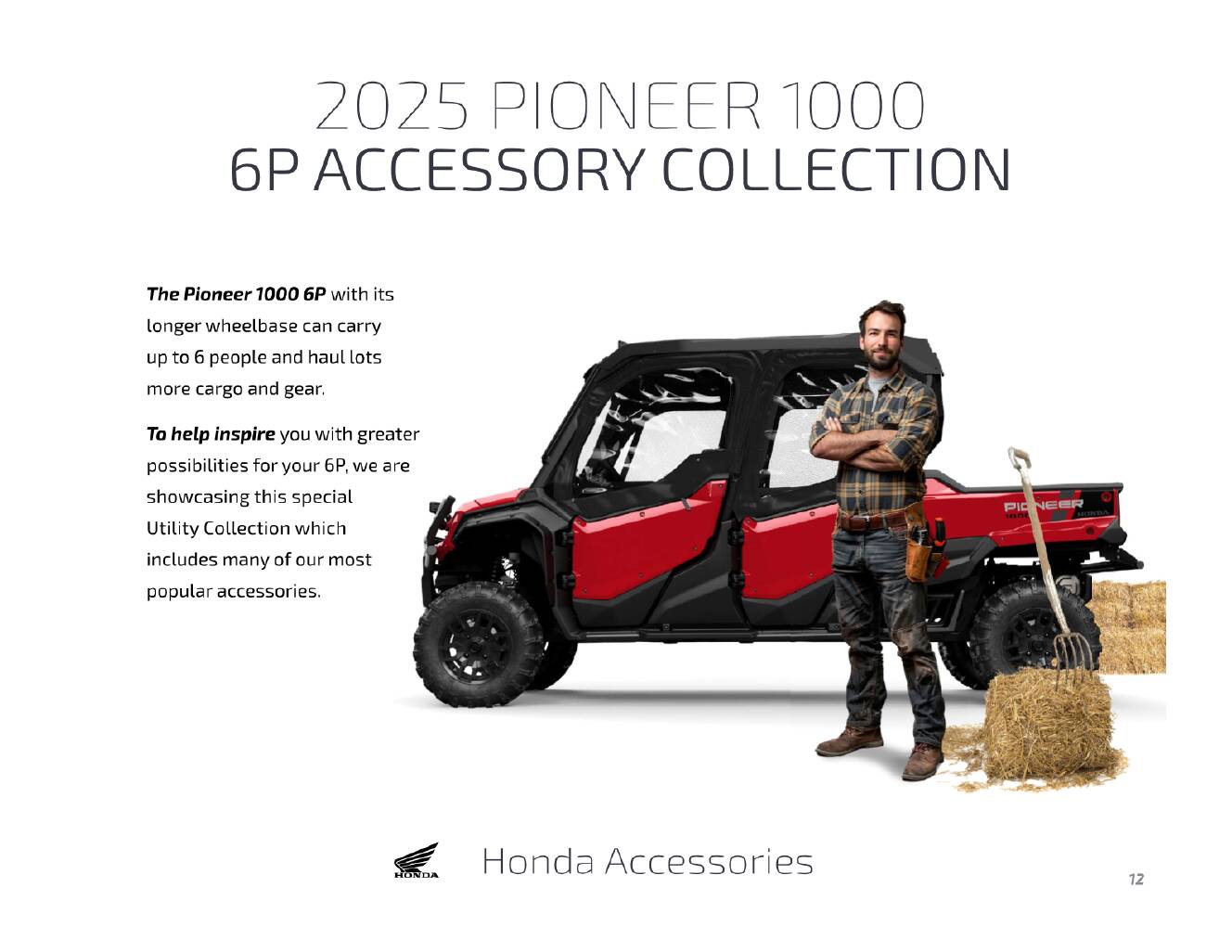 A photo of this 2025 Honda Pioneer 1000-6 Crew Deluxe