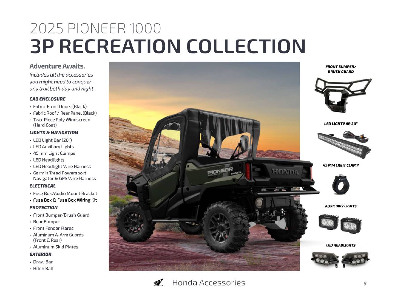 A photo of this 2025 Honda Pioneer 1000-6 Crew Deluxe