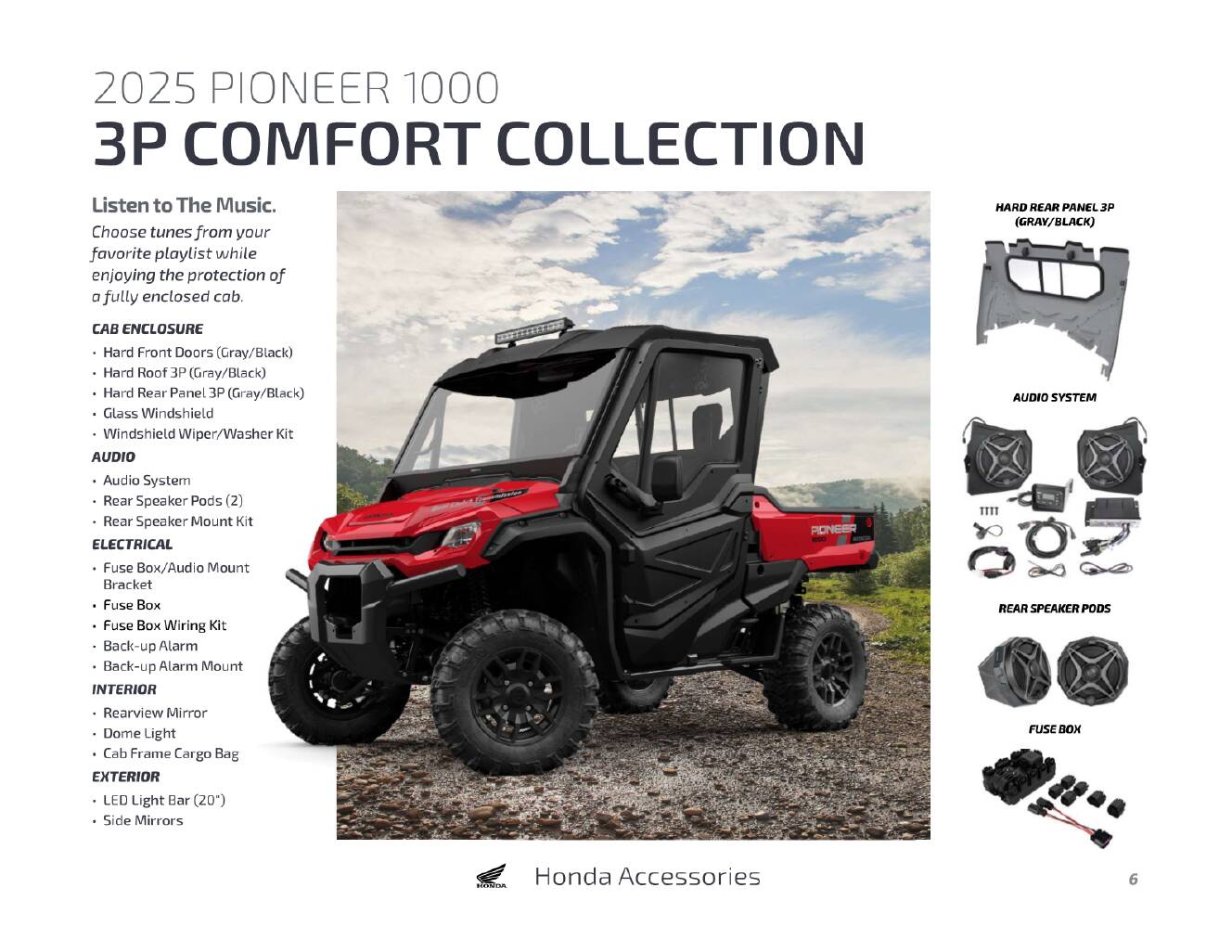 A photo of this 2025 Honda Pioneer 1000-6 Crew Deluxe