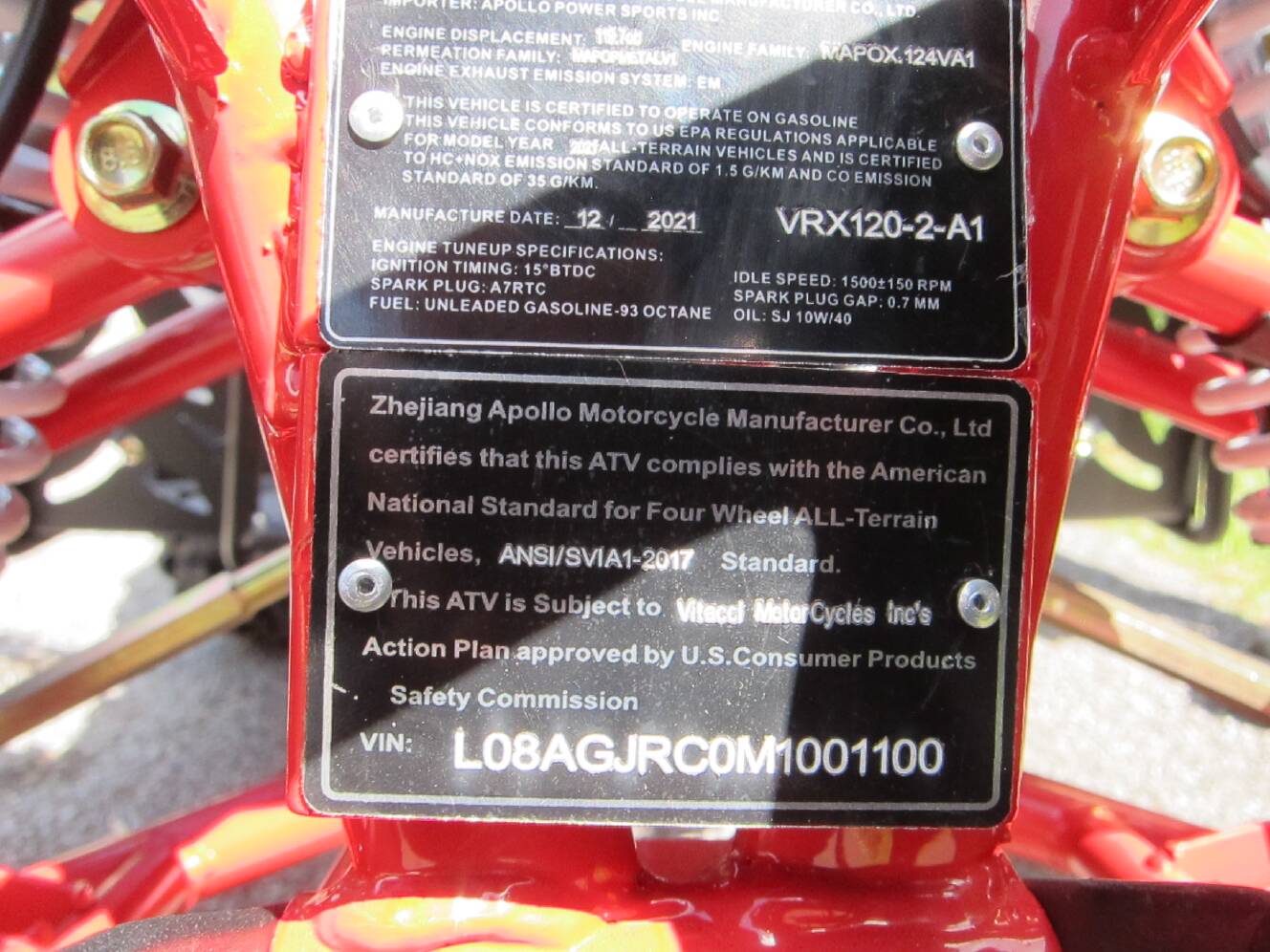 A photo of this 2021 Apollo BLAZER 125