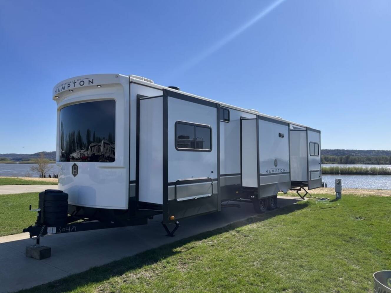 A photo of this 2024 Crossroads Rv Hampton HP378DBB