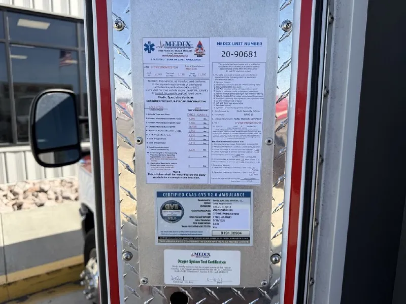 2022 FORD MEDIX AMBULANCE