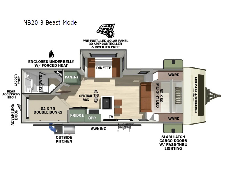 2027 Forest River Rv No Boundaries NB20.3 Beast Mode in grand terrace CA