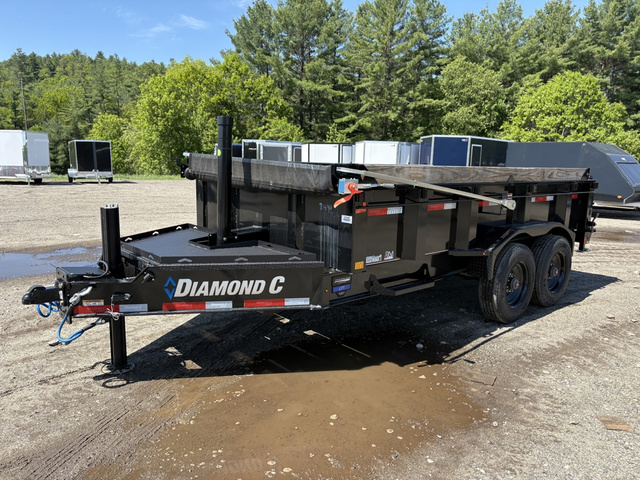 2025 DIAMOND C 7X14 23K Powder Coated Dump Trailer W/24 High Sid in Turner, ME