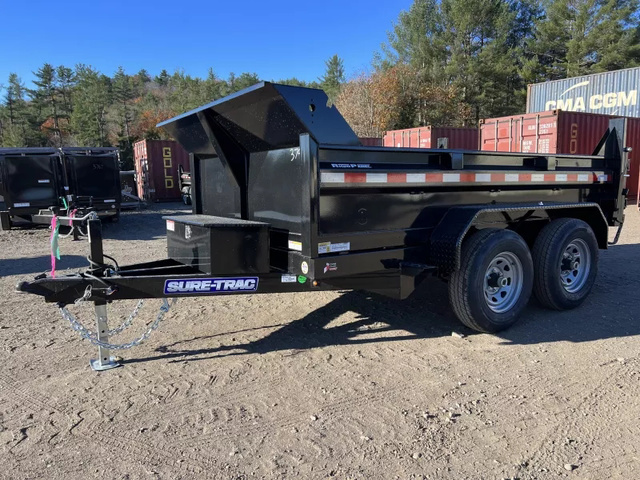2025 SURE-TRAC 6X10 Powder Coated 10K SD Dump Trailer W/Single Ra in Turner, ME