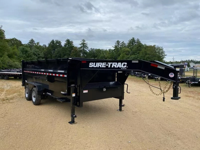 2025 SURE-TRAC 7X18 Powder Coated 25.9K Super Duty Gooseneck Dump in Loudon, NH