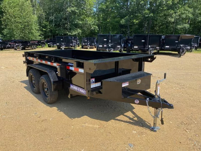 2026 SURE-TRAC 5X10 Lowpro 7K Powder Coated Dump Dump Trailer W/B in Loudon, NH