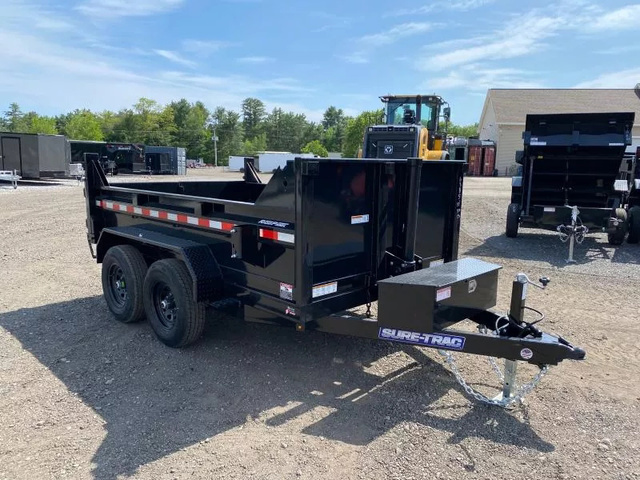 2025 SURE-TRAC 6X10 Powder Coated 10K Telescopic Dump Trailer W/S in Loudon, NH