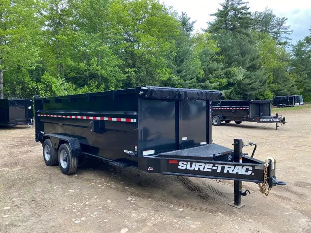 2025 SURE-TRAC 7X18 Powder Coated 25.9K Super Duty Dump Trailer W in Loudon, NH
