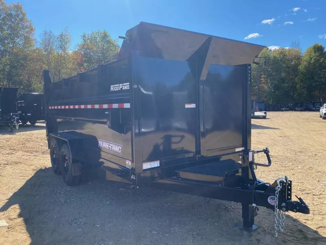 2026 SURE-TRAC 7X14 Powder Coated 14K Scissor Lift High Side Dump in Loudon, NH