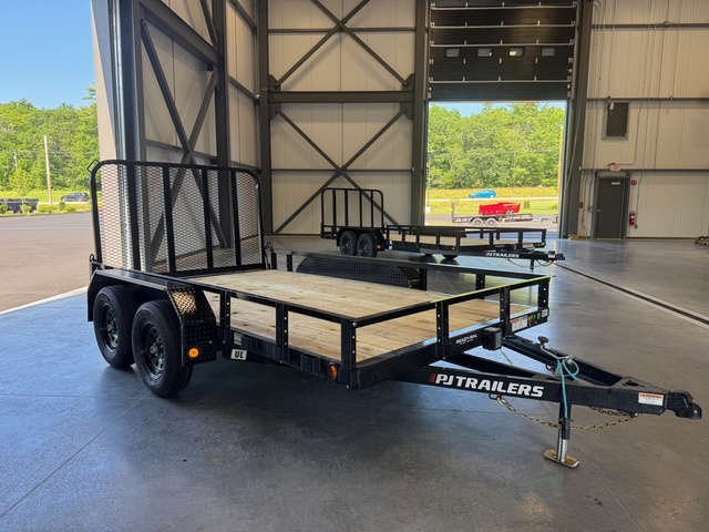 2027 PJ 7X12 Powder Coated 7K Landscape Trailer W/Readyrai in Loudon, NH