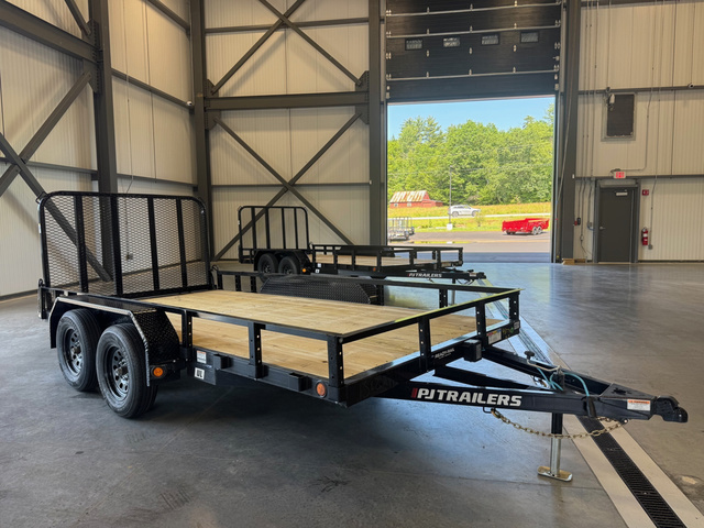 2027 PJ 7X14 Powder Coated 7K Landscape Trailer W/Readyrai in Loudon, NH