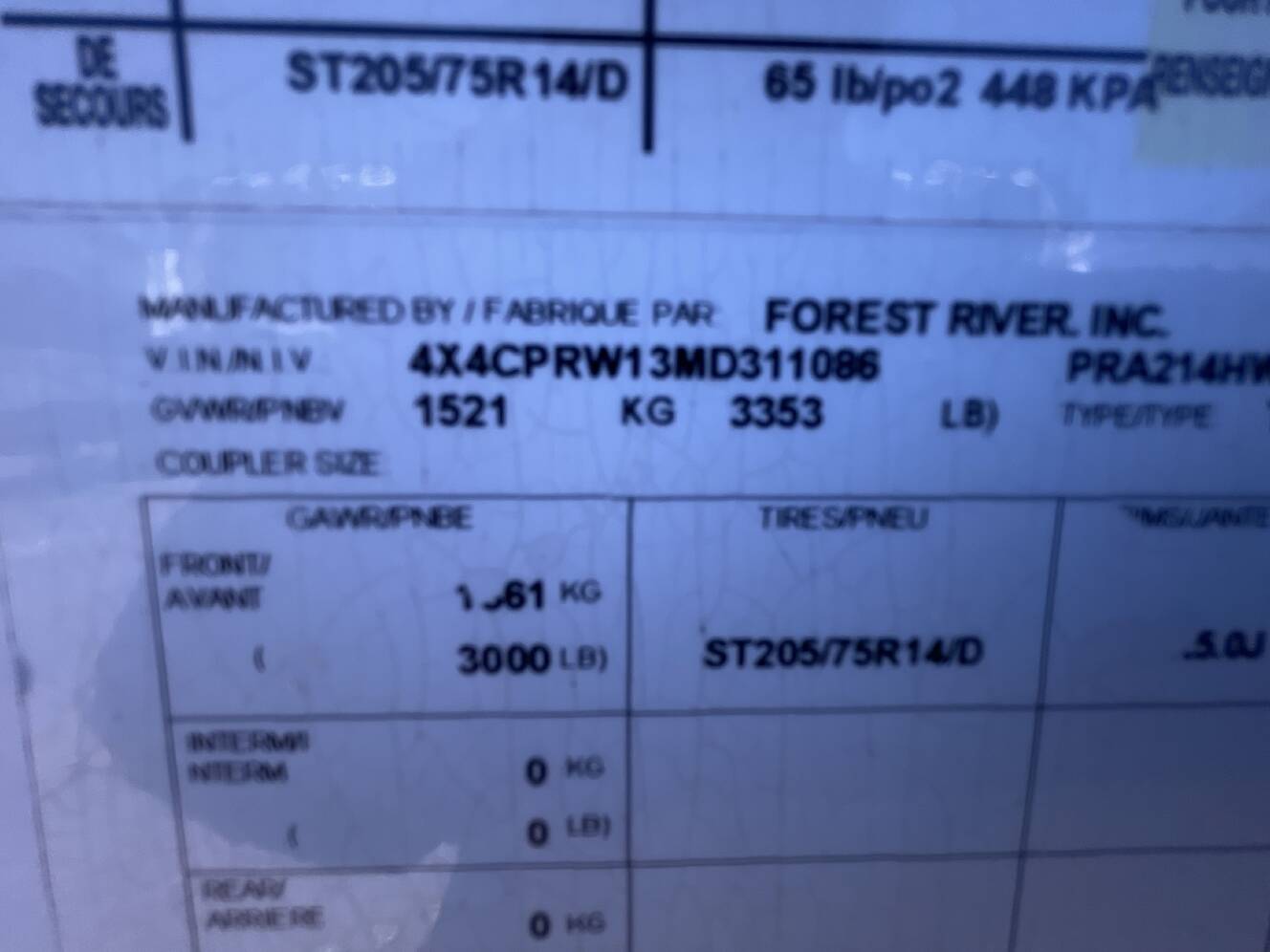 A photo of this 2021 Forest River ROCKWOOD HARD SIDE A214HW