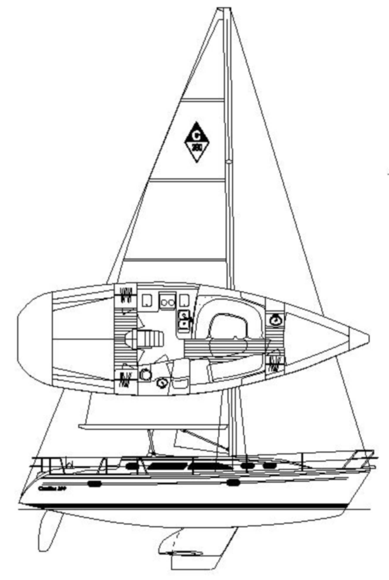 A photo of this 2001 Catalina 390