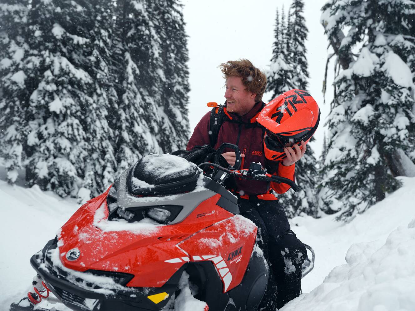 A photo of this 2026 Lynx Shredder RE 3700 850 E-TEC PowderMax SHOT