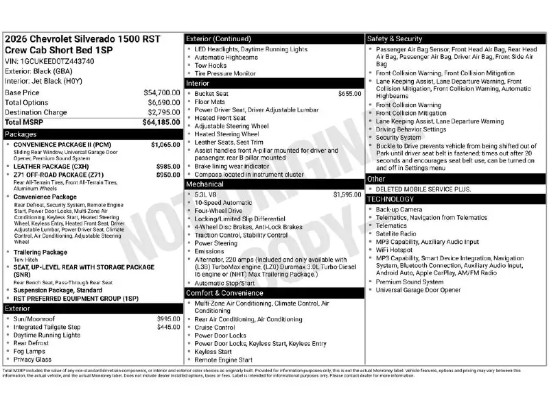 2026 CHEVROLET Silverado 1500