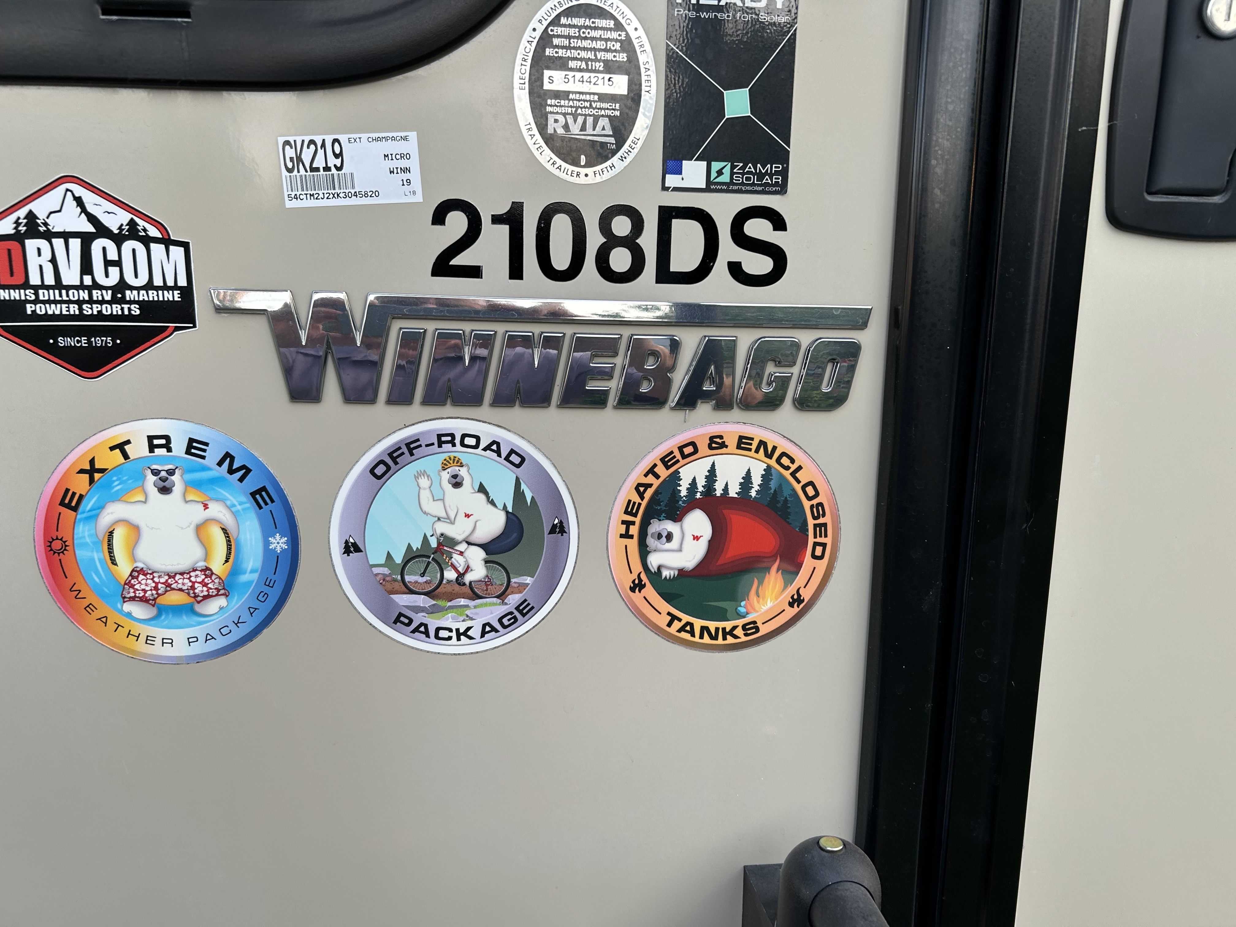 2019 Winnebago MICRO MINNIE 2108DS RV