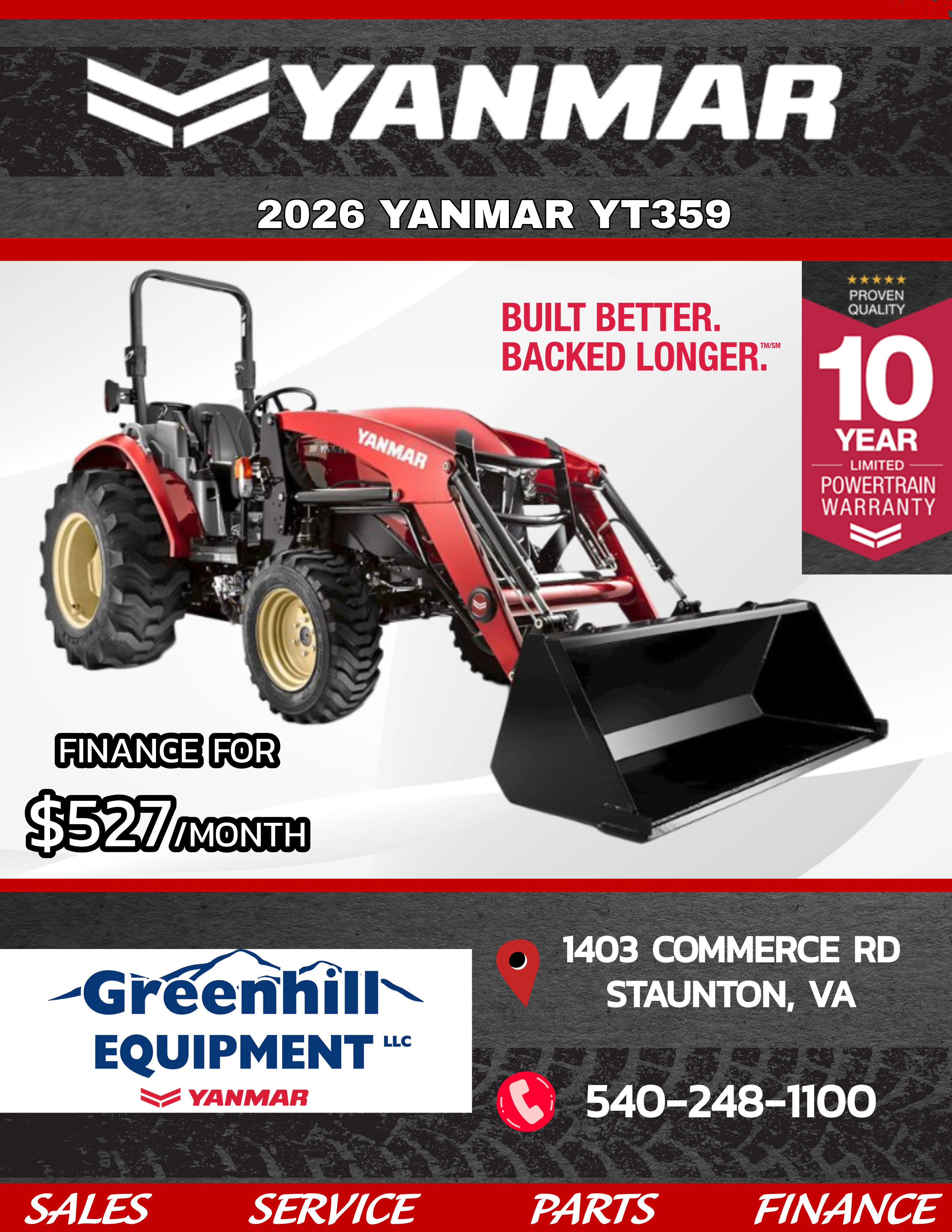 2026 Yanmar USA YT359 TL in Staunton, VA