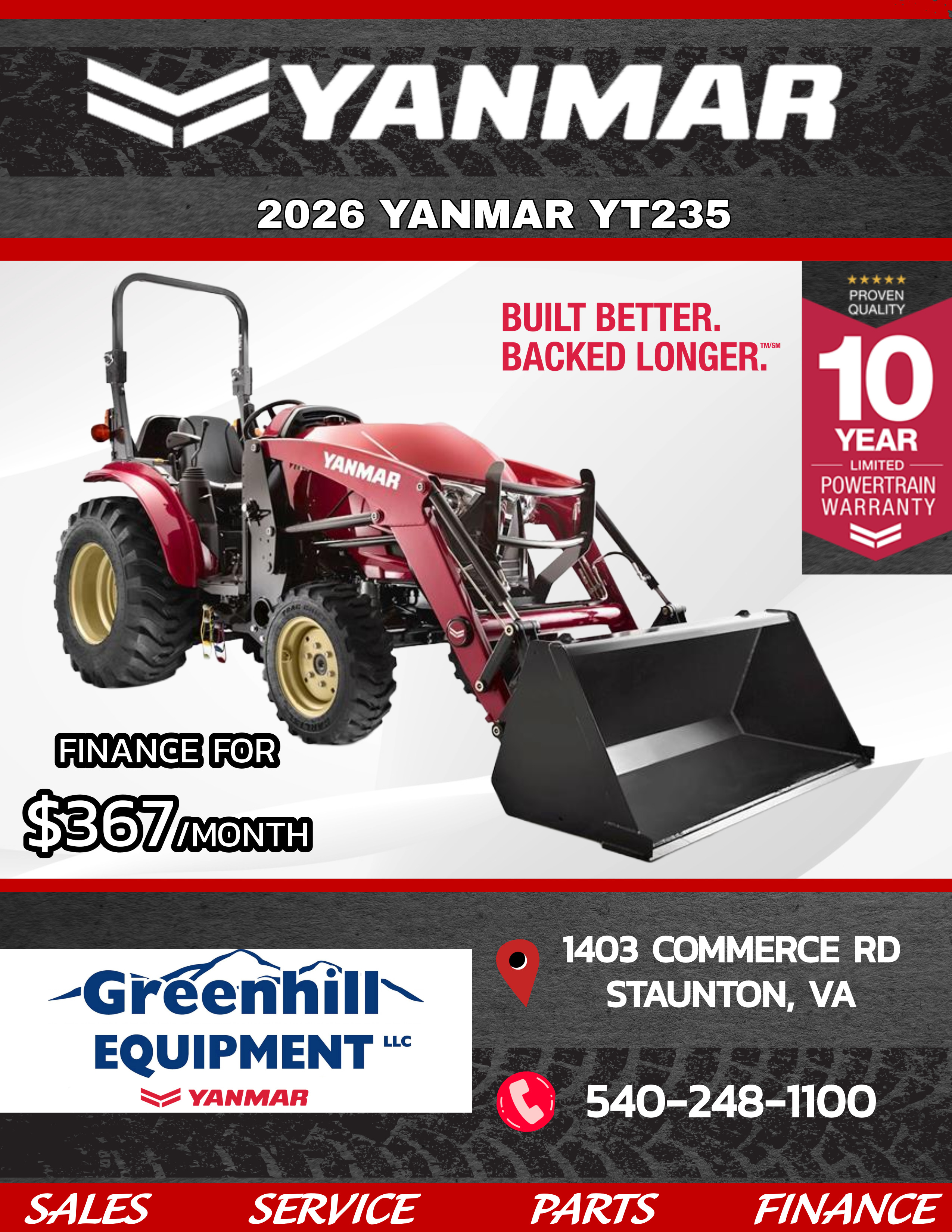 2026 Yanmar USA YT235 LOADER, TRACTOR - Open in Staunton, VA