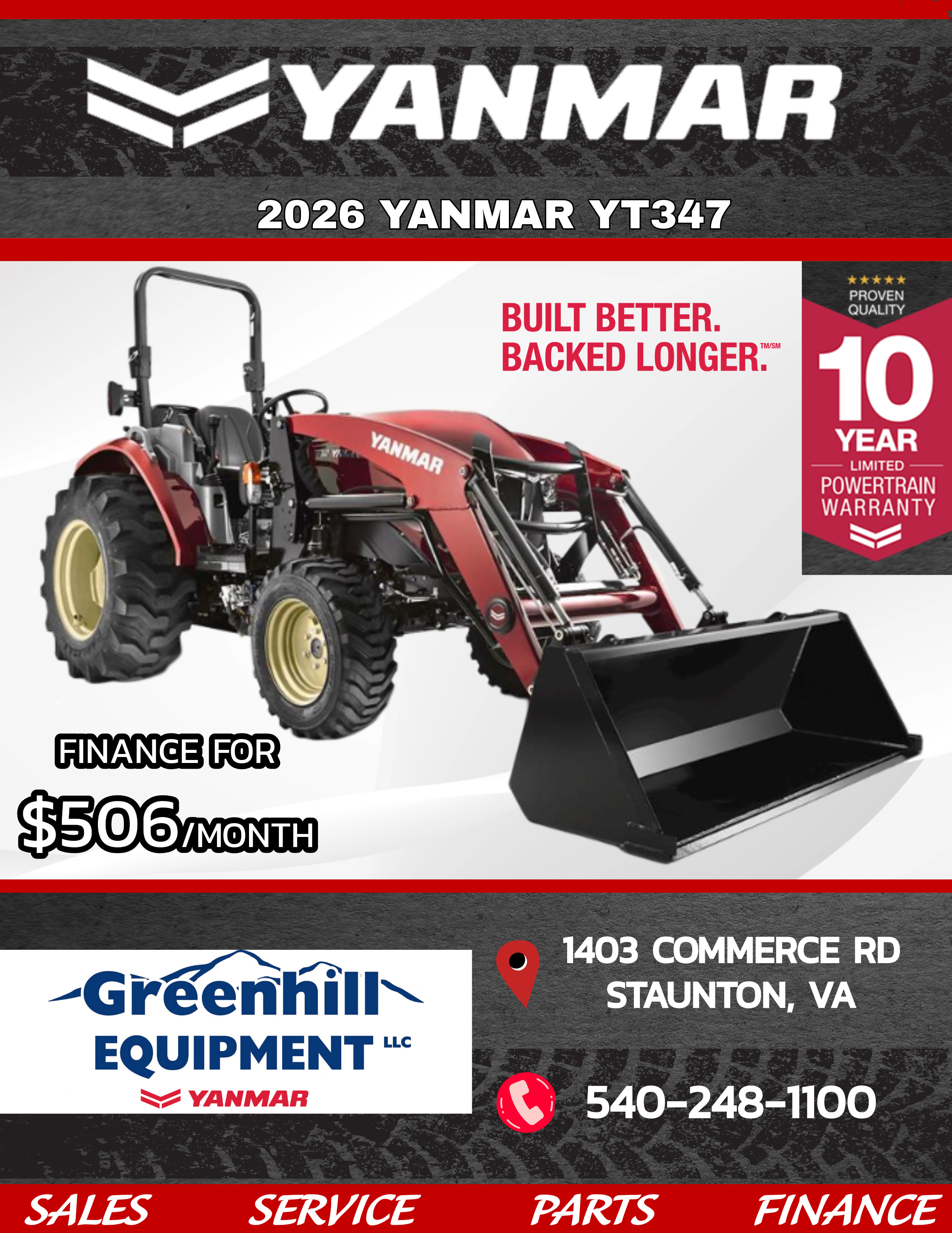 2026 Yanmar USA YT347 Loader Tractor in Staunton, VA