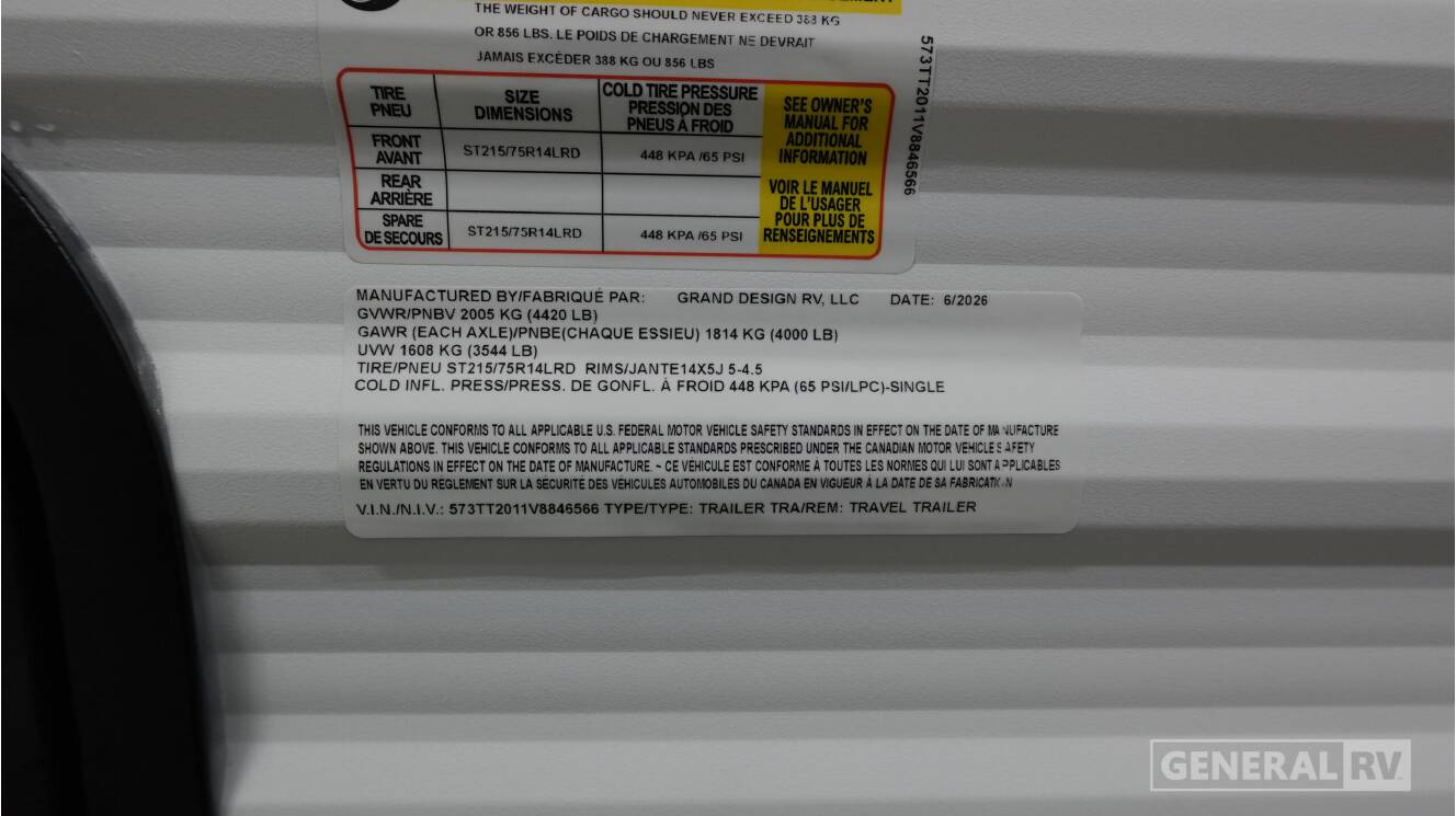 A photo of this 2027 Grand Design Transcend One 151RB
