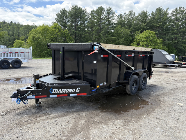 2026 DIAMOND C 7X14 15.5K Powder Coated Dump Trailer W/44 High S in Turner, ME