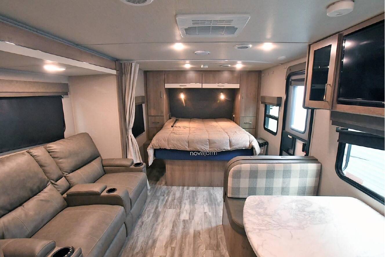 A photo of this 2022 Grand Design IMAGINE XLS 22MLE