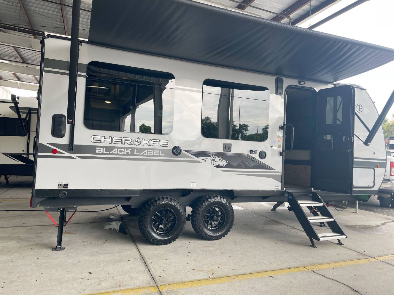 A photo of this 2026 Forest River GREY WOLF BLACK LABEL 18RRBL