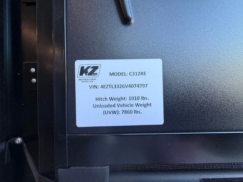 2027 KZ RV Connect C312RE