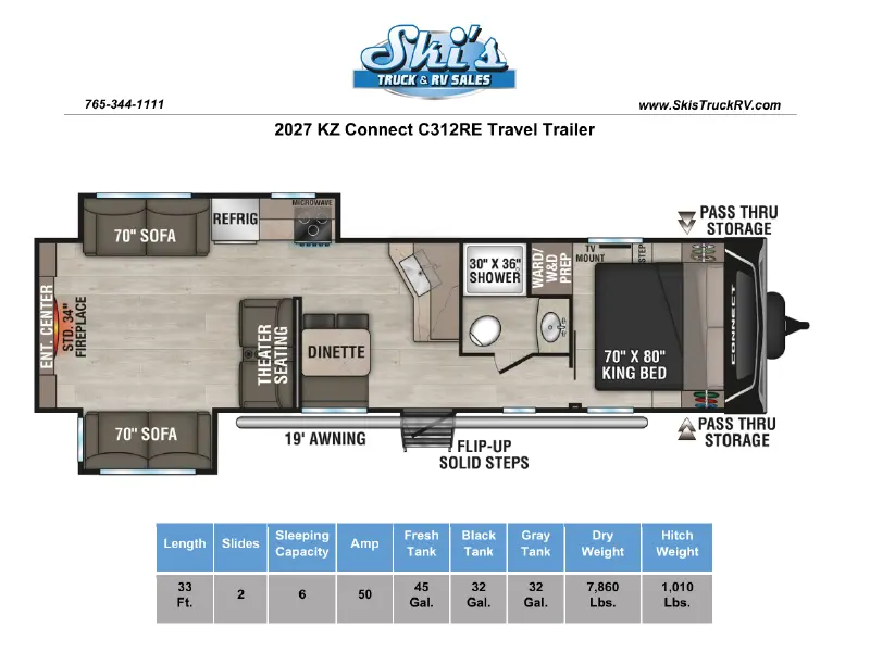 2027 KZ RV Connect C312RE