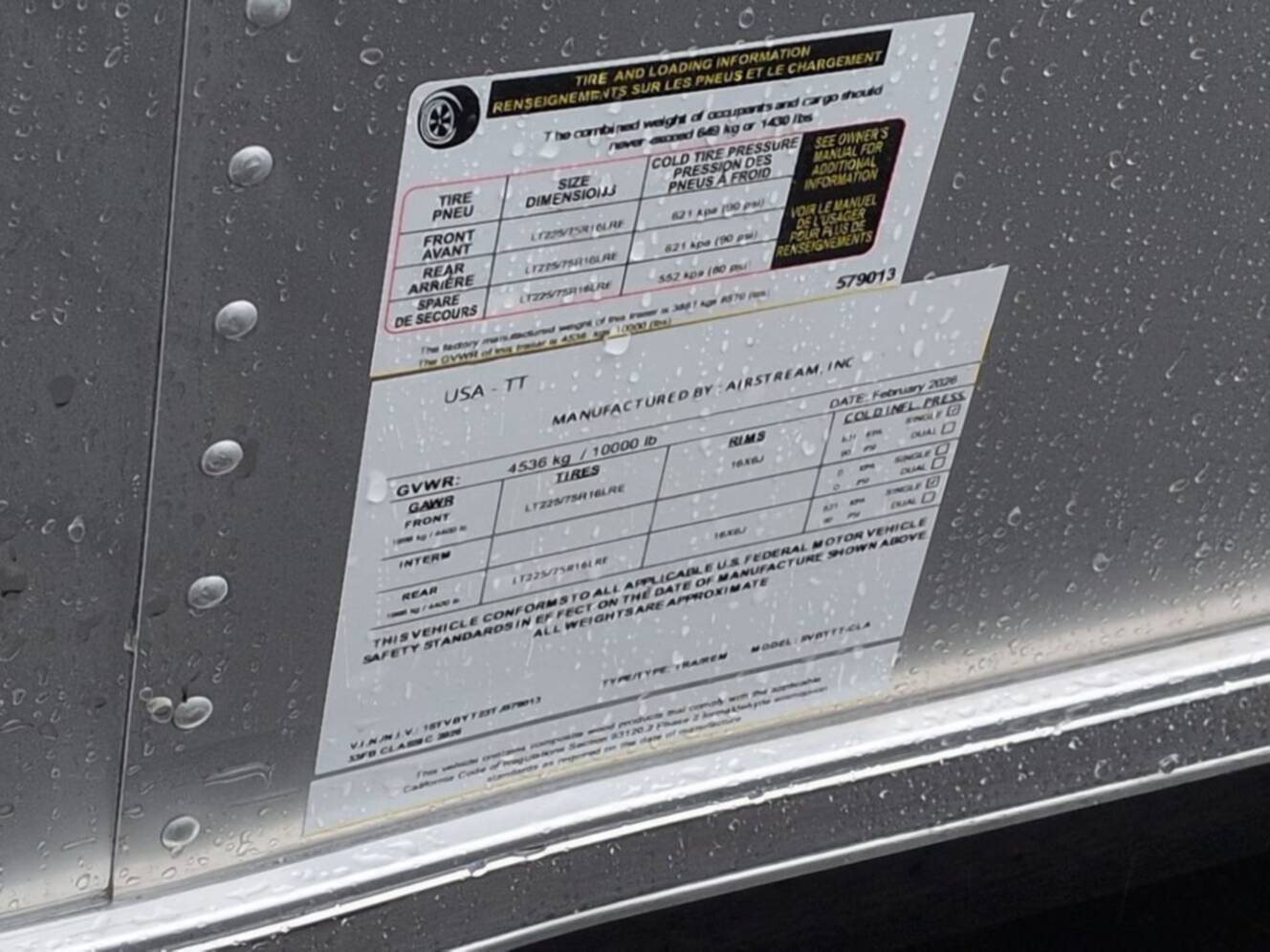 A photo of this 2026 Airstream Classic 33FB