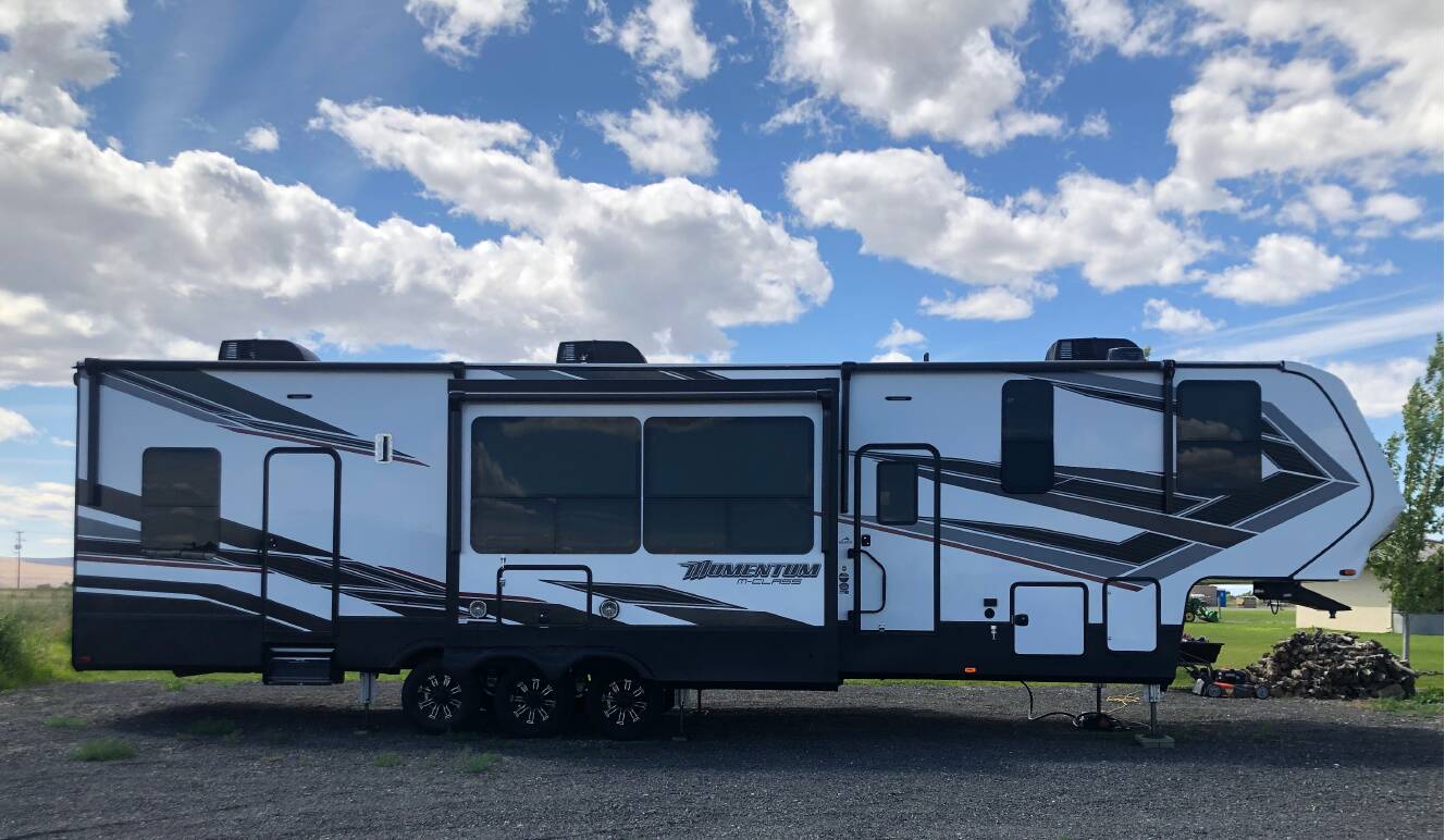 A photo of this 2021 Grand Design MOMENTUM M-CLASS 395M