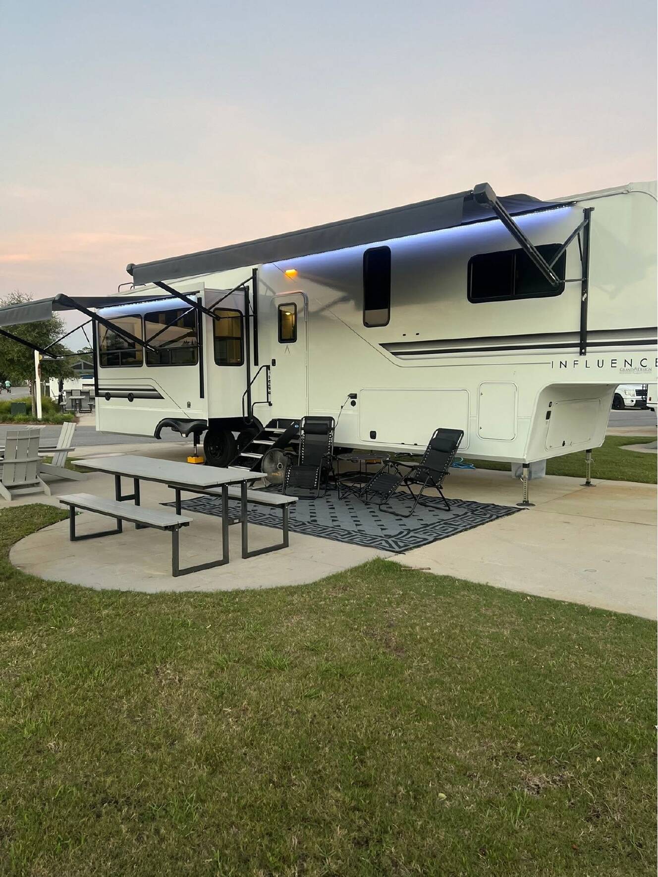 A photo of this 2024 Grand Design INFLUENCE 3503GK
