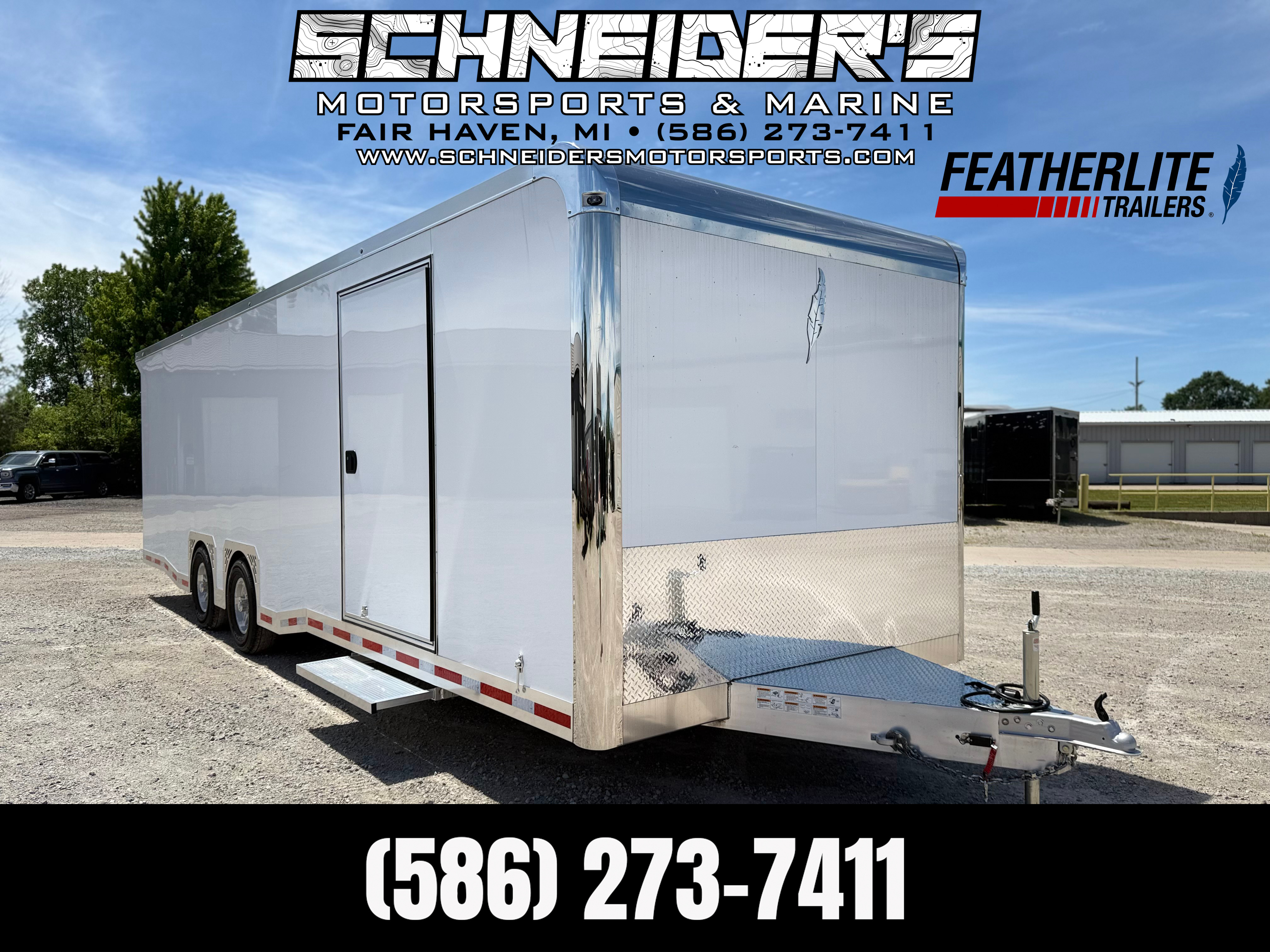 2026 Featherlite 8.5x28 Premium All Aluminum Enclosed Car Hauler Trailer in fair haven MI