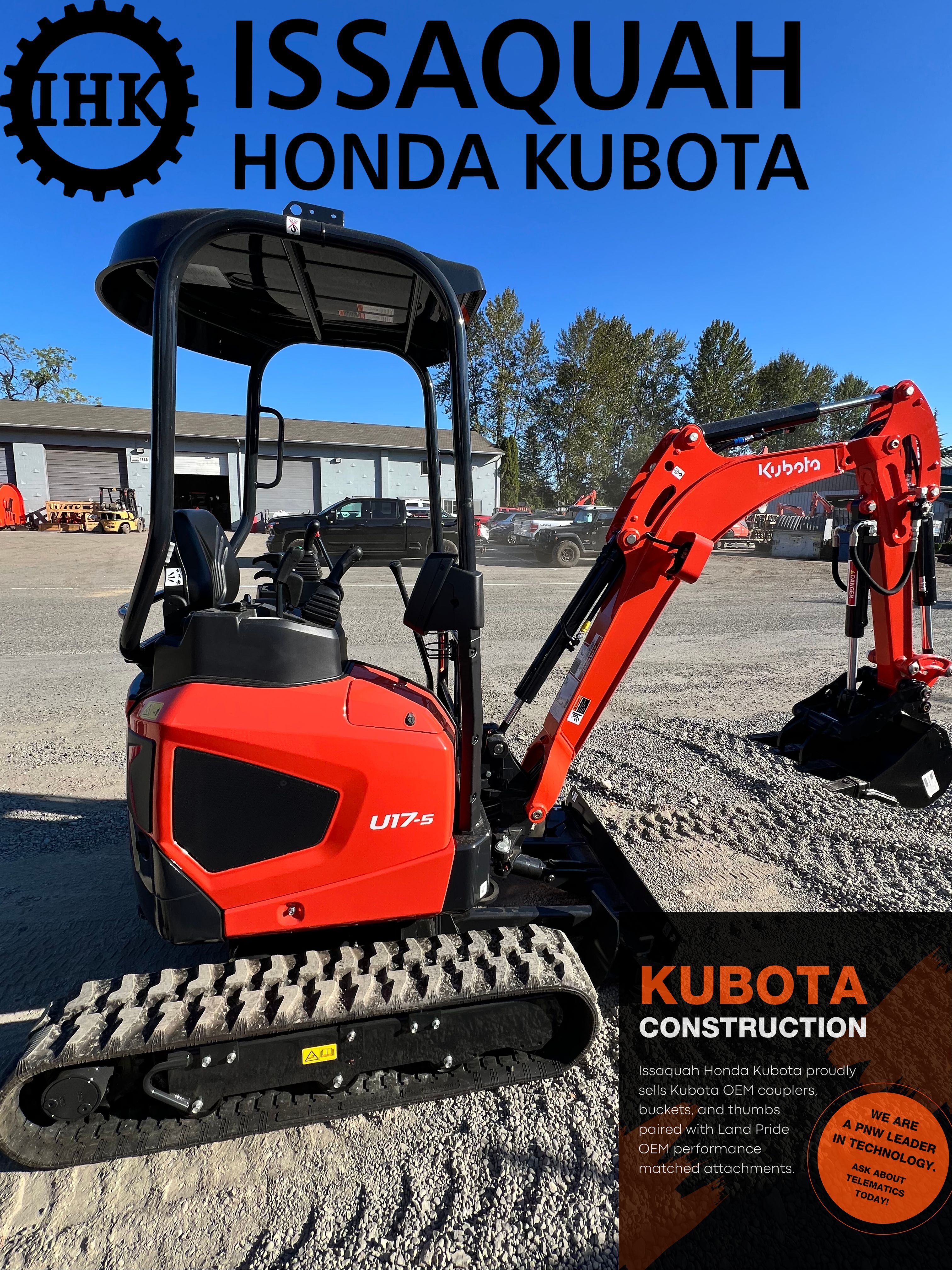 2026 Kubota U17-5 in Issaquah, WA