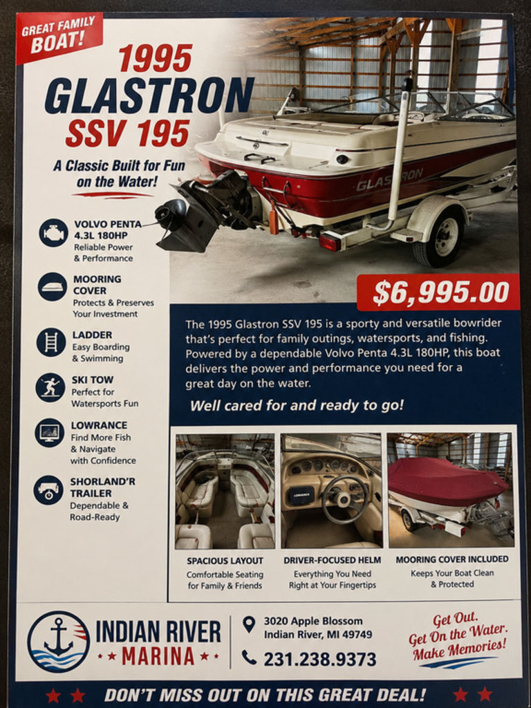 1995 Glastron SSV 195 in indian river MI