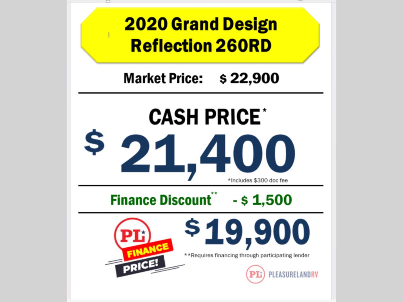 A photo of this 2020 Grand Design Reflection 150 Series 260RD