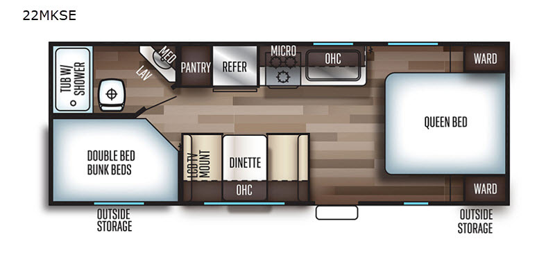 2019 Forest River Rv Cherokee Grey Wolf 22MKSE in grand rapids MN